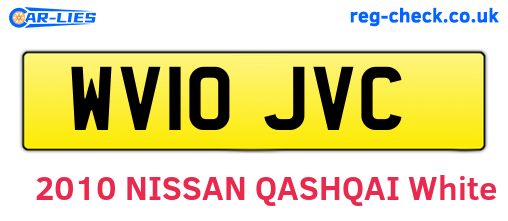 WV10JVC are the vehicle registration plates.
