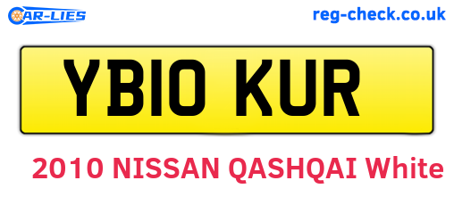 YB10KUR are the vehicle registration plates.