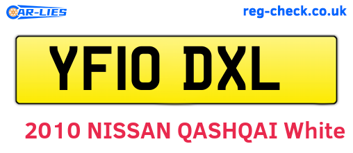 YF10DXL are the vehicle registration plates.