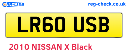 LR60USB are the vehicle registration plates.