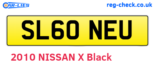 SL60NEU are the vehicle registration plates.