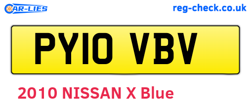 PY10VBV are the vehicle registration plates.