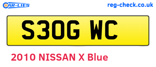 S30GWC are the vehicle registration plates.