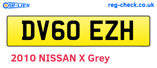 DV60EZH are the vehicle registration plates.