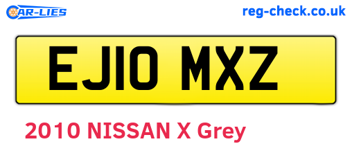 EJ10MXZ are the vehicle registration plates.