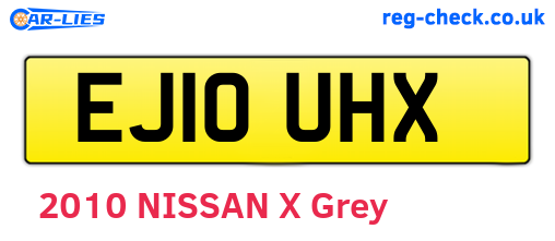 EJ10UHX are the vehicle registration plates.