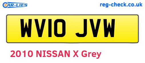 WV10JVW are the vehicle registration plates.