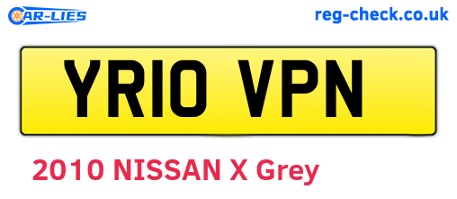 YR10VPN are the vehicle registration plates.
