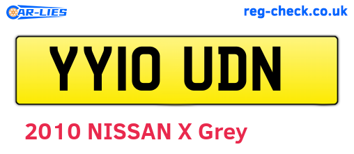 YY10UDN are the vehicle registration plates.