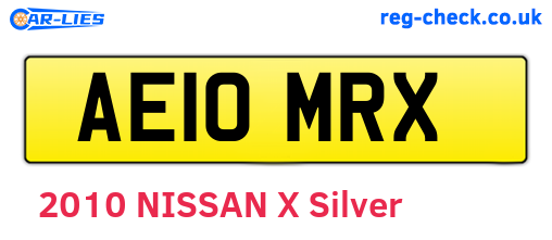AE10MRX are the vehicle registration plates.
