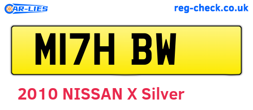 M17HBW are the vehicle registration plates.
