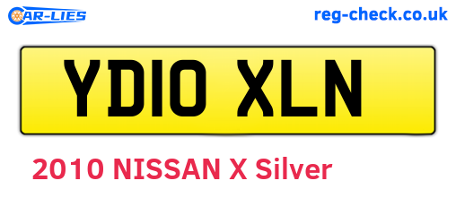 YD10XLN are the vehicle registration plates.
