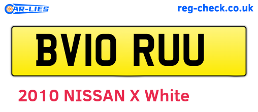 BV10RUU are the vehicle registration plates.