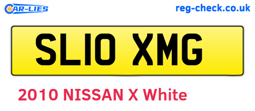 SL10XMG are the vehicle registration plates.