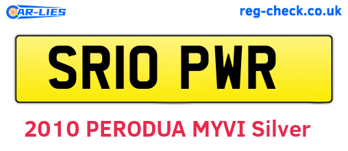 SR10PWR are the vehicle registration plates.