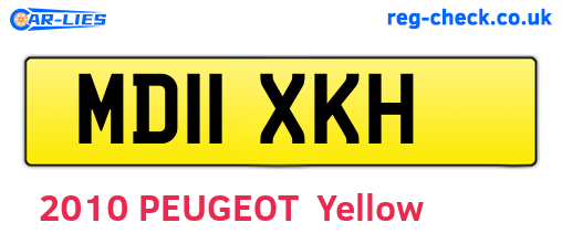 MD11XKH are the vehicle registration plates.