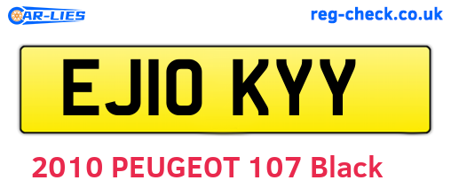 EJ10KYY are the vehicle registration plates.