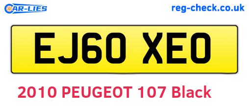 EJ60XEO are the vehicle registration plates.
