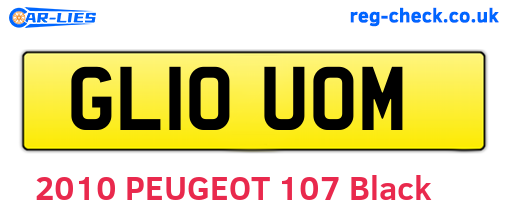 GL10UOM are the vehicle registration plates.
