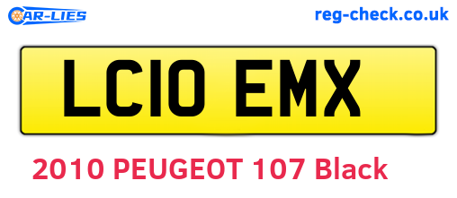 LC10EMX are the vehicle registration plates.
