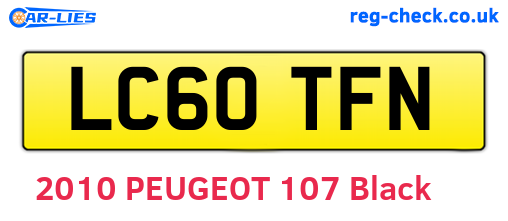 LC60TFN are the vehicle registration plates.