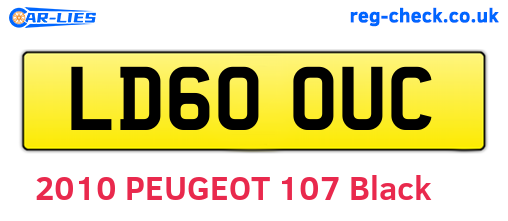 LD60OUC are the vehicle registration plates.