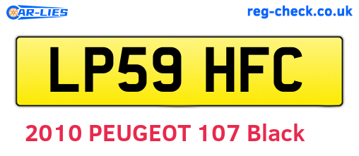 LP59HFC are the vehicle registration plates.