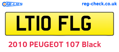 LT10FLG are the vehicle registration plates.