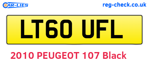 LT60UFL are the vehicle registration plates.