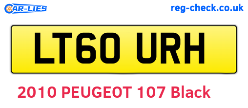 LT60URH are the vehicle registration plates.