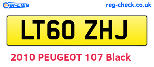 LT60ZHJ are the vehicle registration plates.