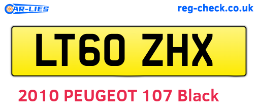 LT60ZHX are the vehicle registration plates.