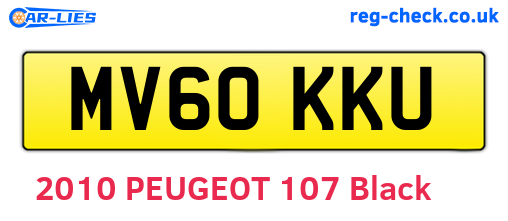 MV60KKU are the vehicle registration plates.