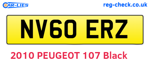 NV60ERZ are the vehicle registration plates.