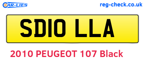 SD10LLA are the vehicle registration plates.