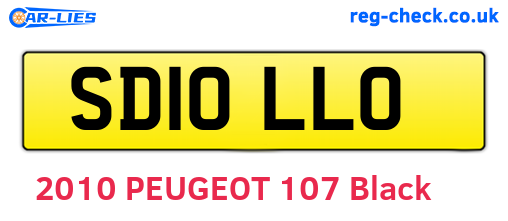 SD10LLO are the vehicle registration plates.
