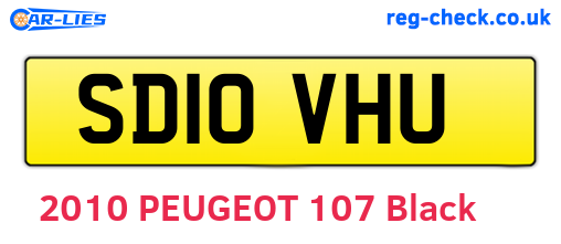 SD10VHU are the vehicle registration plates.