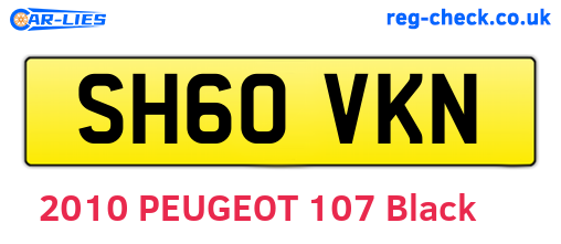 SH60VKN are the vehicle registration plates.