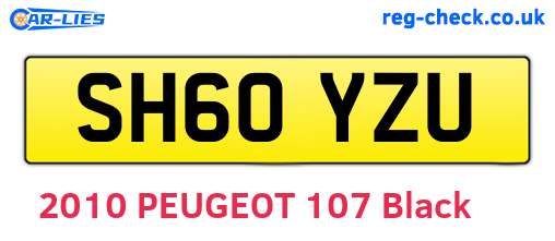 SH60YZU are the vehicle registration plates.