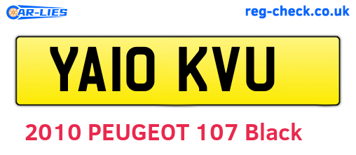 YA10KVU are the vehicle registration plates.