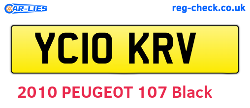YC10KRV are the vehicle registration plates.