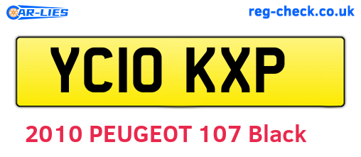 YC10KXP are the vehicle registration plates.