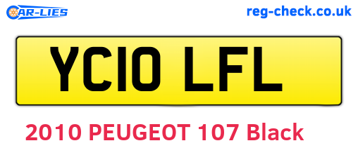 YC10LFL are the vehicle registration plates.