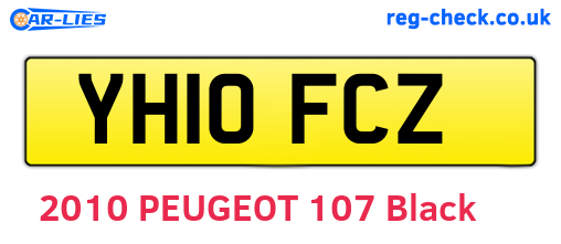 YH10FCZ are the vehicle registration plates.