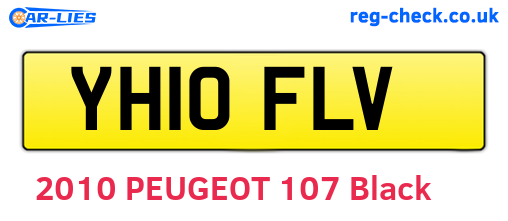 YH10FLV are the vehicle registration plates.