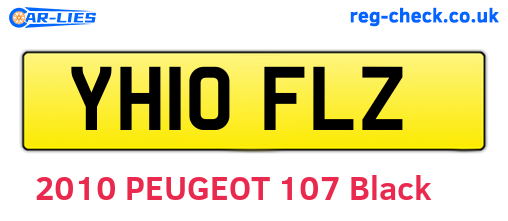 YH10FLZ are the vehicle registration plates.