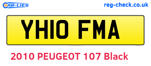 YH10FMA are the vehicle registration plates.