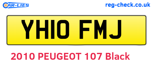 YH10FMJ are the vehicle registration plates.