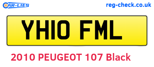 YH10FML are the vehicle registration plates.