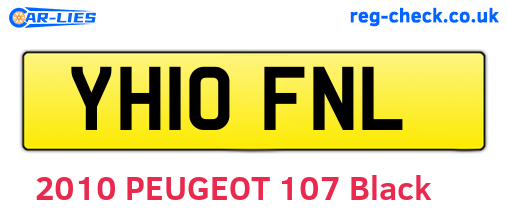 YH10FNL are the vehicle registration plates.